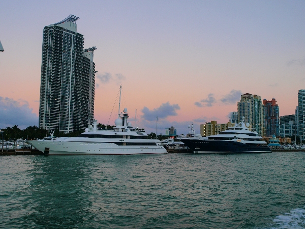 Yachten vor Miami Beach