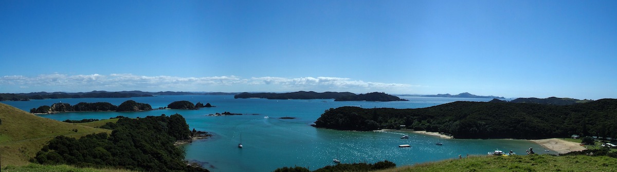 Blick von Urupukapuka auf Bay of Islands