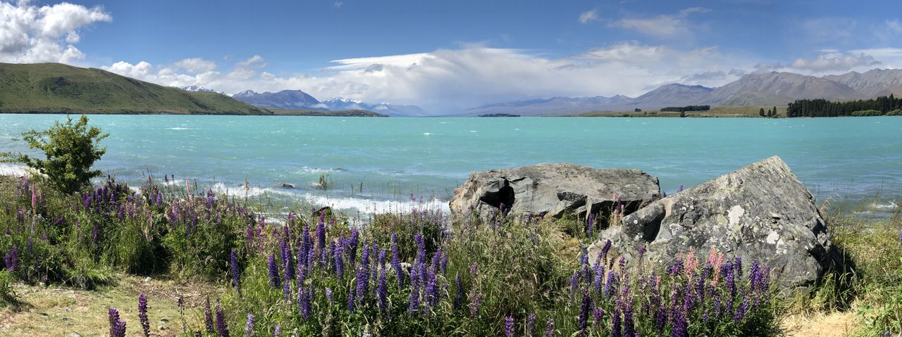 Lake Tekapo mit den Südalpen im Hintergrund