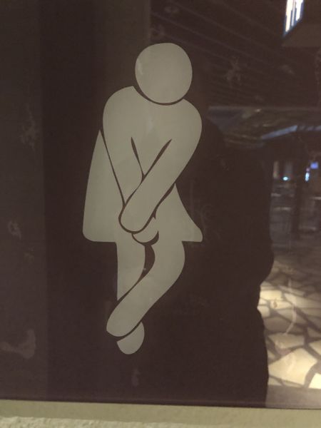 Lustiges Toilettenzeichen